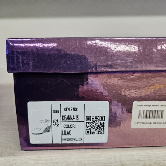 Kayleen - LA | Size 5.5 | Lilac Suede Ankle-Strap Espadrille Wedges - Picture 7 of 7